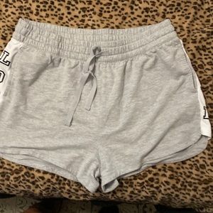 Sports shorts - gray with side inserts of white LOVE - size XL